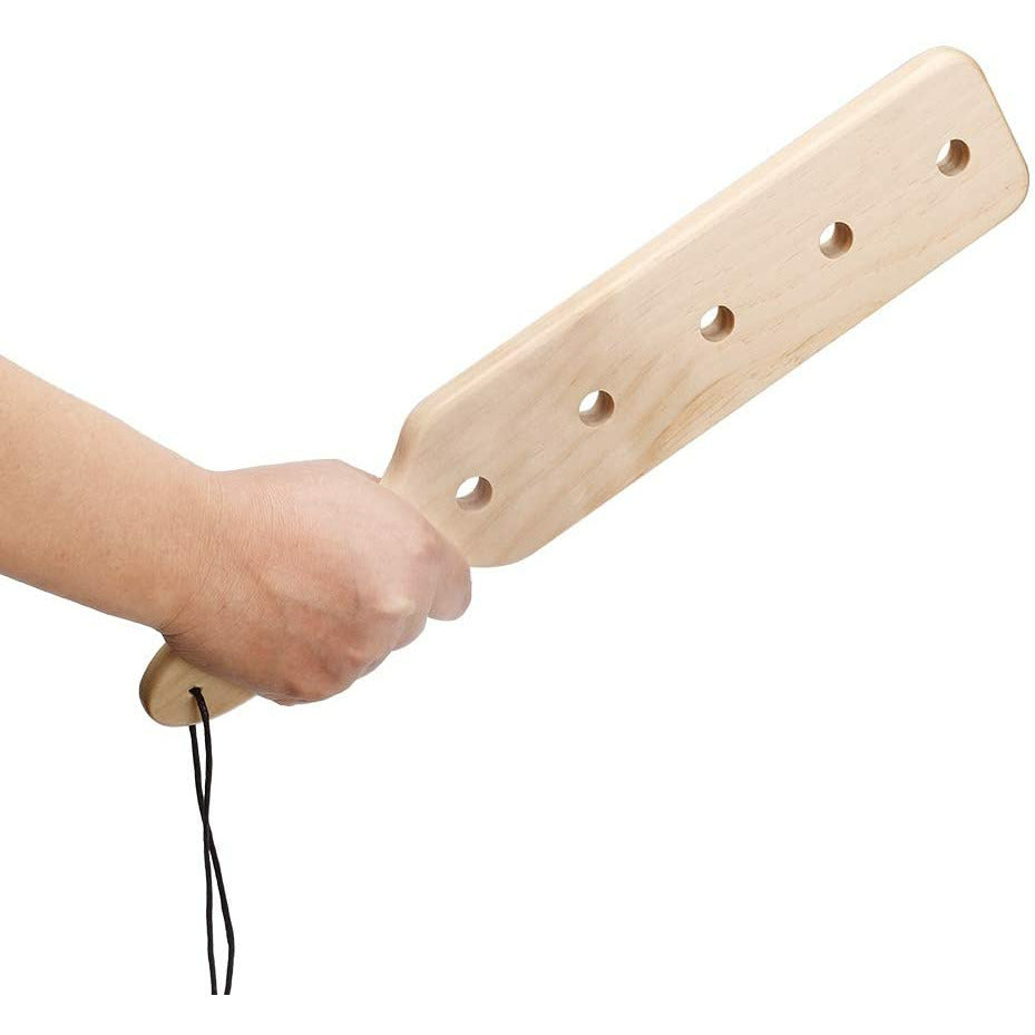 Wood Spanking 14" Paddle with Holes
