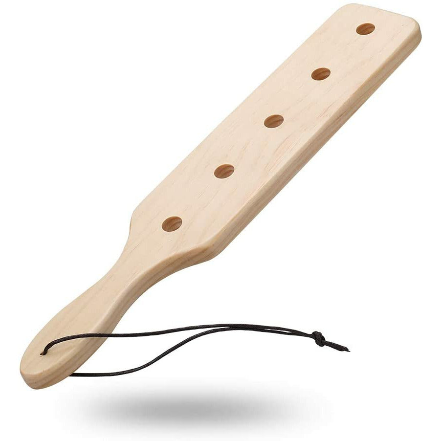 Spanking Paddle With Impact Holes, Wood Spanking Paddles with Holes –  PleasureFactorys